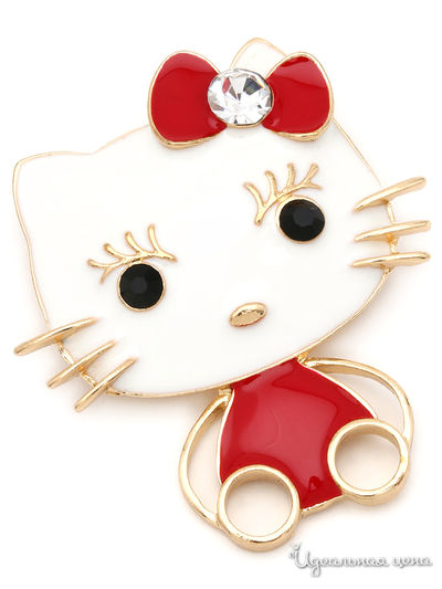 Брошь Fransua Ardy, цвет красный,белый