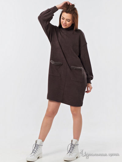 Платье Fly, цвет темно-коричневый