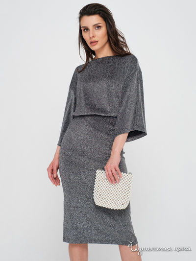 Платье Fly, цвет серебристый, черный