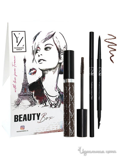 Подарочный набор: контур для бровей Орбита, гель для бровей, YZ (Иллозур)