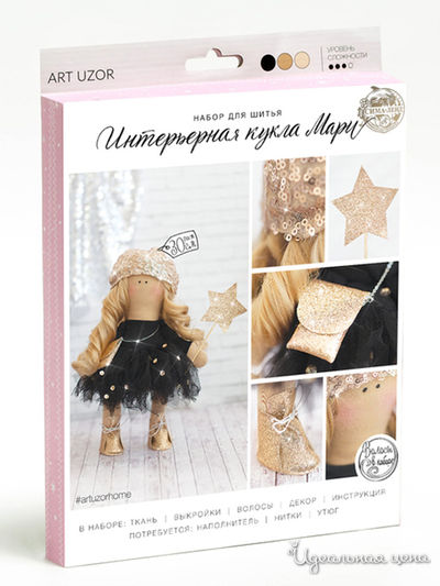 Интерьерная кукла «Мари», набор для шитья, 18 × 22 × 3,6 см Арт Узор