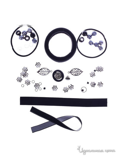 Резинки для волос «Черные грозди», набор для создания, 12 × 18 × 4 см Арт Узор
