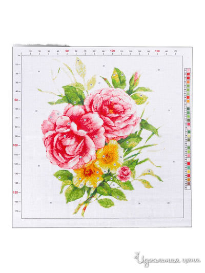 Канва для вышивания с рисунком «Райский букет», 41 х 41 см Арт Узор