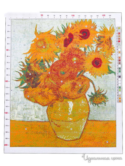 Канва для вышивания с рисунком «Ван Гог. Подсолнухи», 47 х 39 см Арт Узор