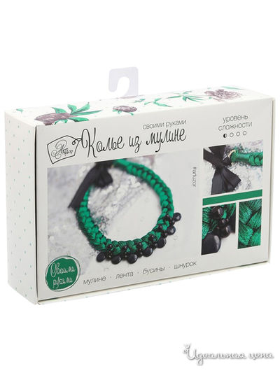 Колье из мулине, набор для создания, 6 × 13 × 6 см Арт Узор