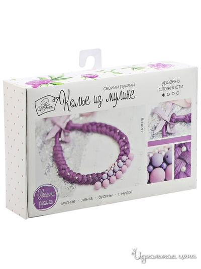 Колье из мулине, набор для создания, 6 × 13 × 6 см Арт Узор