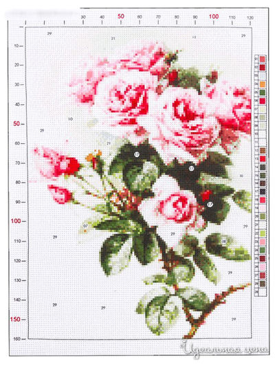 Канва для вышивания с рисунком «Рауль дэ Лонгпрэ. Розы», 28 х 37 см Арт Узор