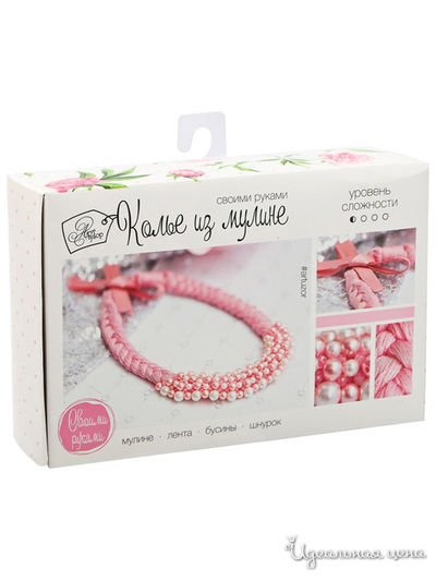 Колье из мулине, набор для создания, 6 × 13 × 6 см Арт Узор