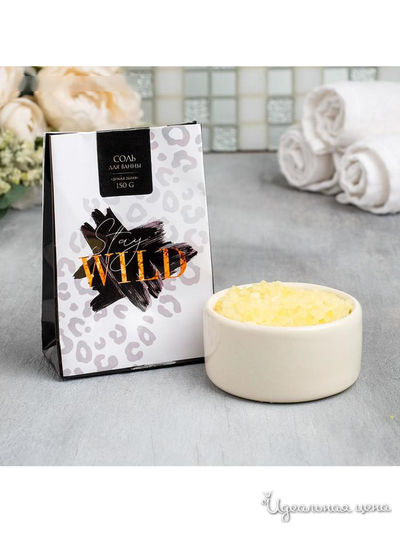 Соль в бумажном пакете Stay Wild, с ароматом дыни, 150 г, Beauty Fox