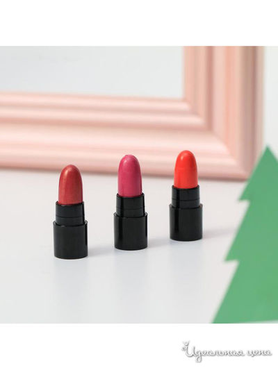 Набор маленьких помад для губ Christmas mood: 3 цвета, Beauty Fox