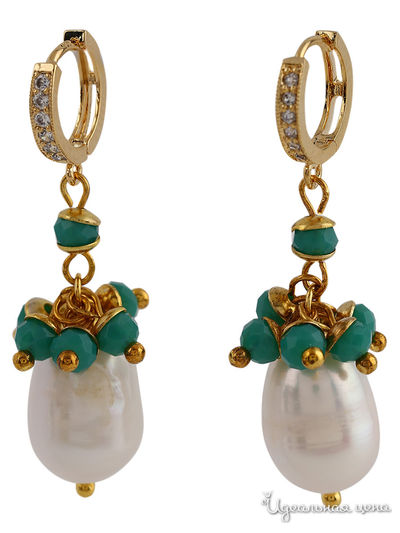 Серьги Chantal, цвет белый, голубой