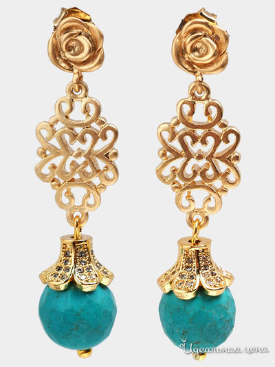 Серьги Chantal, цвет бирюзовый