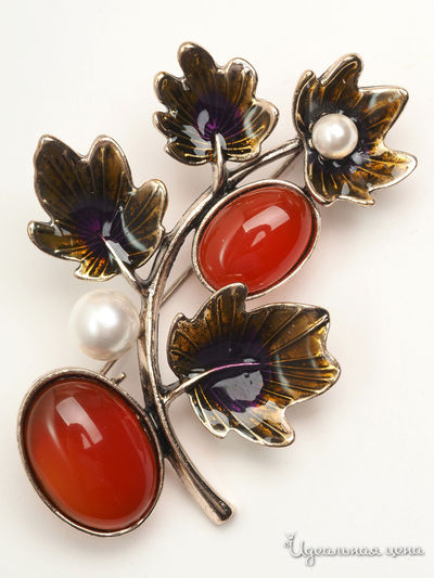 Брошь Chantal, цвет коричневый