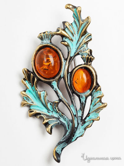 Брошь Chantal, цвет бронзовый