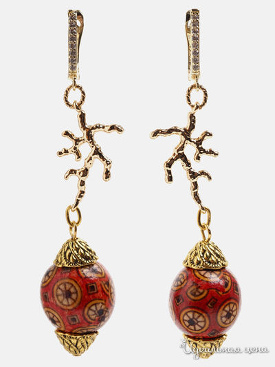 Серьги Chantal, цвет красный