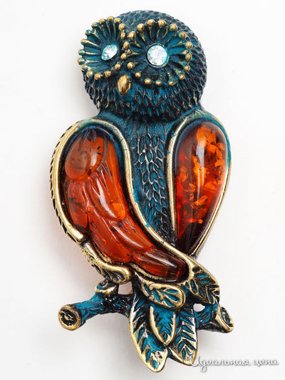 Брошь Chantal, цвет бронзовый