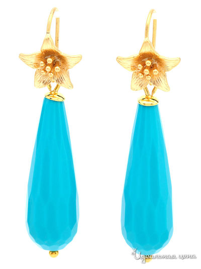 Серьги Chantal, цвет синий, золотой