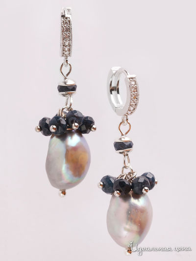 Серьги Chantal, цвет серый, серебряный, синий