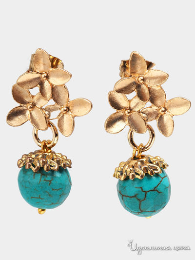 Серьги Chantal, цвет бирюзовый