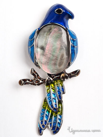 Брошь Chantal, цвет синий, серый