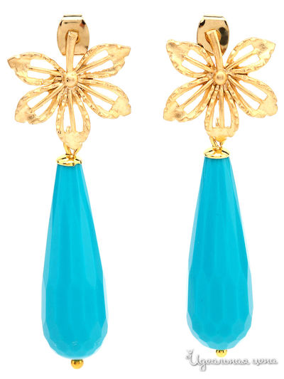 Серьги Chantal, цвет синий, золотой