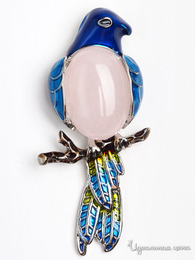 Брошь Chantal, цвет синий, розовый