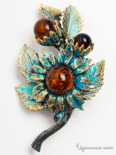 Брошь Chantal, цвет бронзовый