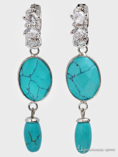 Серьги Chantal, цвет бирюзовый