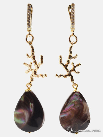 Серьги Chantal, цвет шоколадный