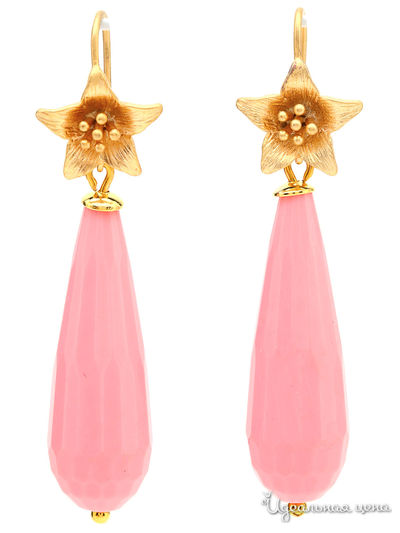 Серьги Chantal, цвет розовый, золотой