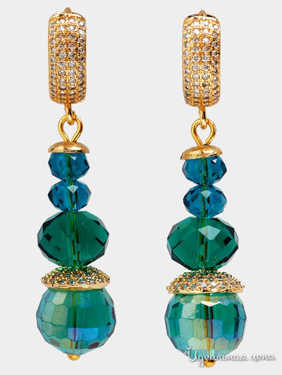 Серьги Chantal, цвет зеленый