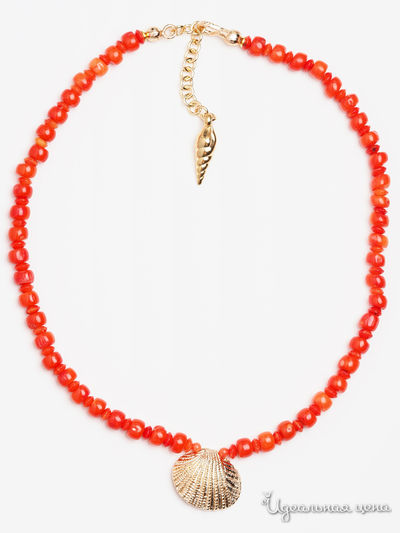 Колье Chantal, цвет коралловый