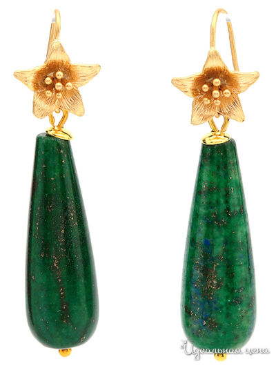 Серьги Chantal, цвет зеленый, синий, золотой