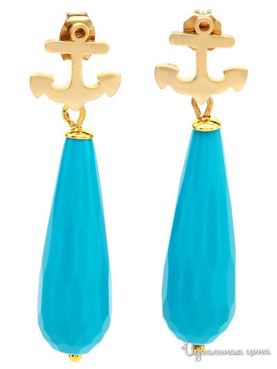Серьги Chantal, цвет синий, золотой