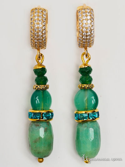 Серьги Chantal, цвет зеленый