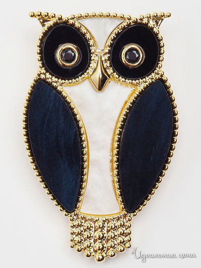 Брошь Chantal, цвет белый, черный