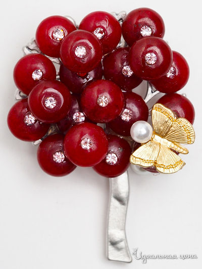 Брошь Chantal, цвет красный