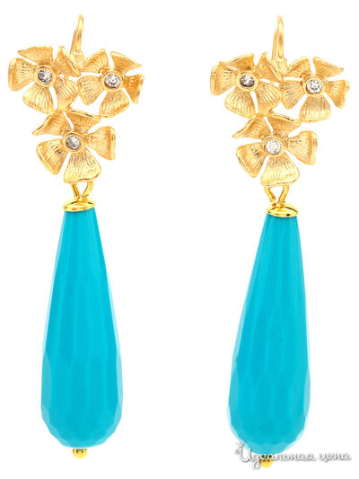 Серьги Chantal, цвет синий, золотой