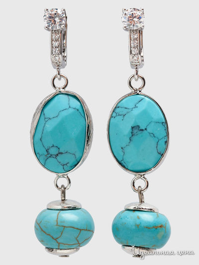 Серьги Chantal, цвет бирюзовый