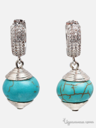Серьги Chantal, цвет бирюзовый