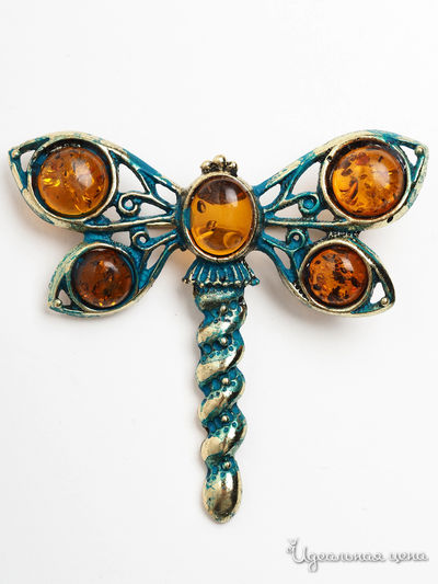 Брошь Chantal, цвет бронзовый