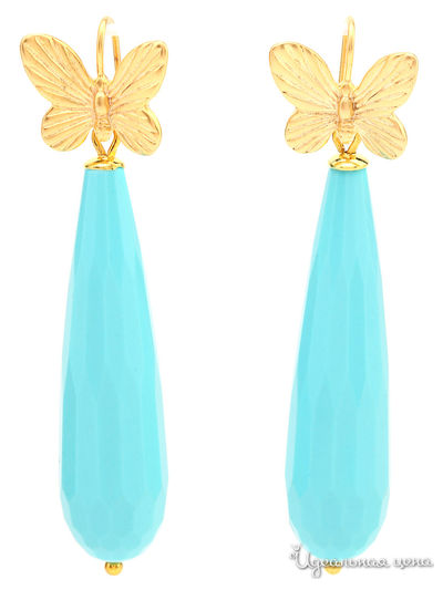 Серьги Chantal, цвет голубой, золотой