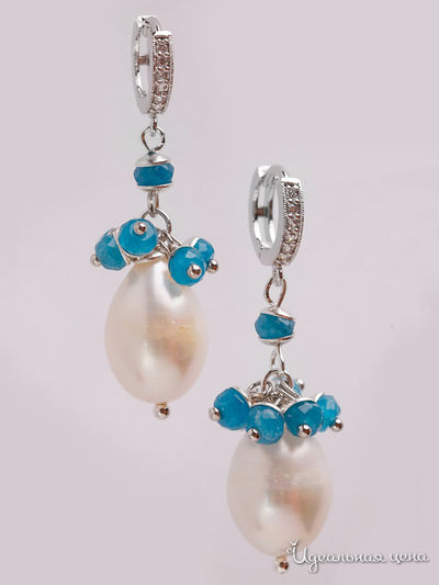 Серьги Chantal, цвет белый, голубой