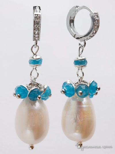 Серьги Chantal, цвет белый, голубой