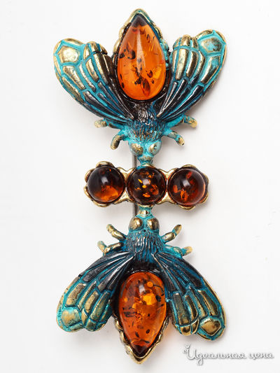 Брошь Chantal, цвет бронзовый