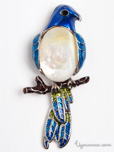 Брошь Chantal, цвет синий, белый