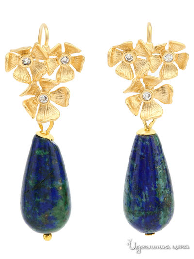 Серьги Chantal, цвет зеленый, синий, золотой