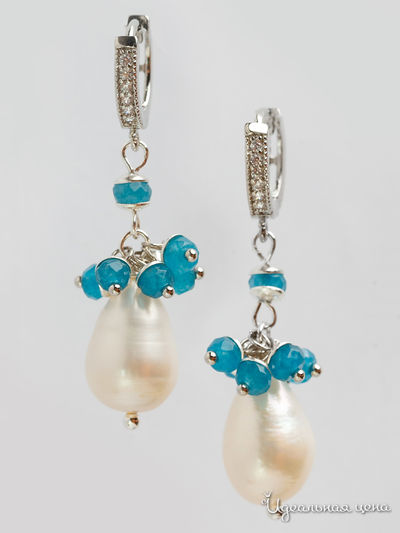 Серьги Chantal, цвет белый, голубой