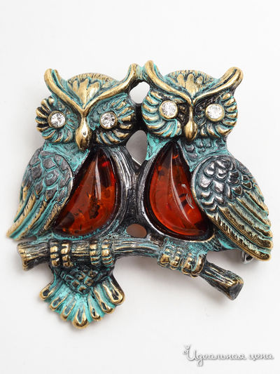 Брошь Chantal, цвет бронзовый