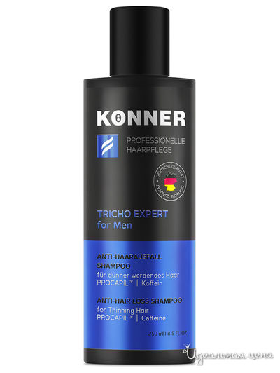 Шамунь укрепляющий против выпадения волос для мужчин, 250 мл, KONNER